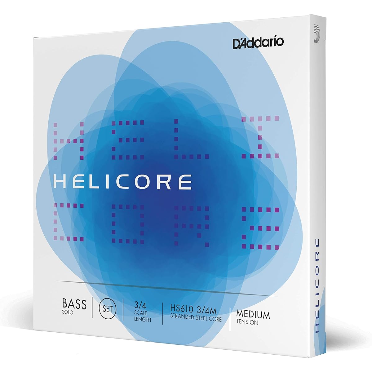 D'Addario Wood Base (Contrabass) Strings Helicore 3/4 Scale Solo String Set Medium HS610 [Domestic Genuine Product]
