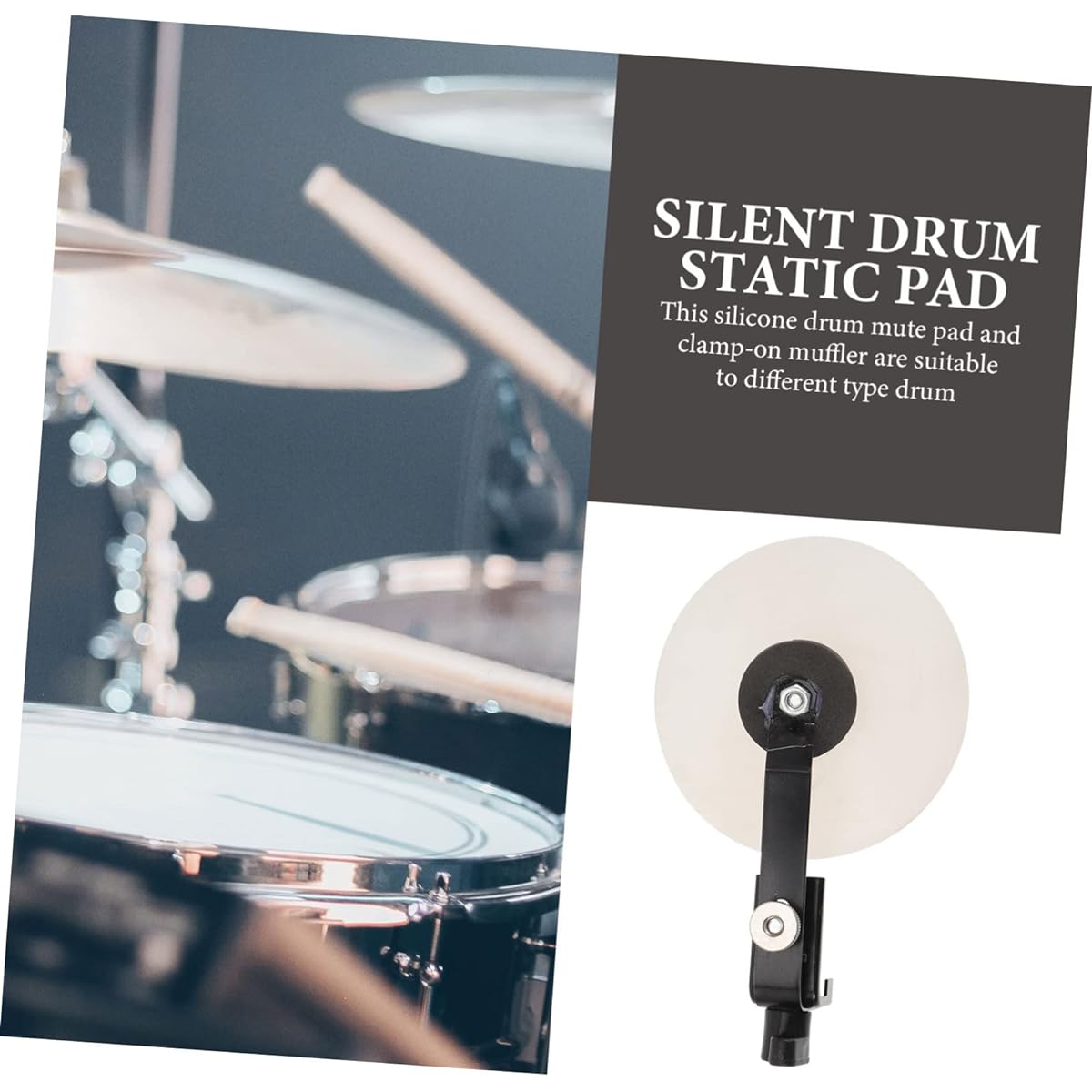 Vaguelly Set of 5 Snare Drum Mute Pads Drum Damper Pads Drum Mats Drum Pads Drum Accessories Snare Mute Pads Drum Mute Cushions Metal Drum Mute, ZTJ8Q2444UQE19NKBDJ