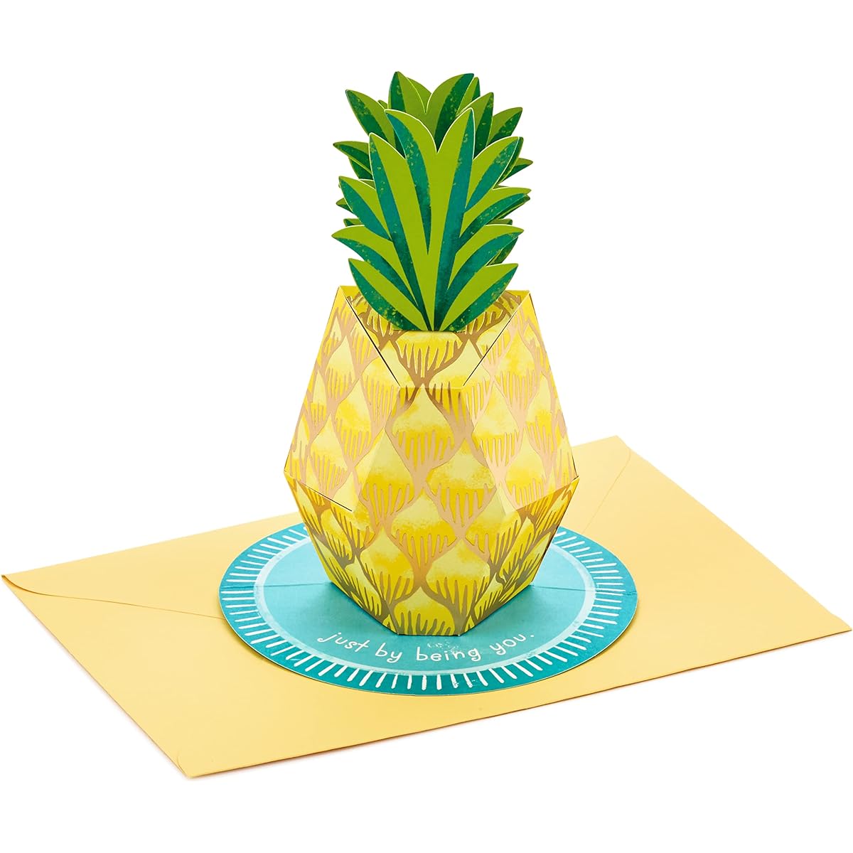 Hallmark Paper Wonder Pop-up Birthday Card Thank You Card Encouragement Card All Occasion Card (Pineapple)