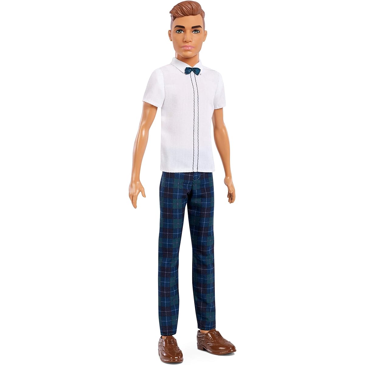 Barbie Ken Fashionistas Doll, Slick Plaid, Brown Hair, Multicolor
