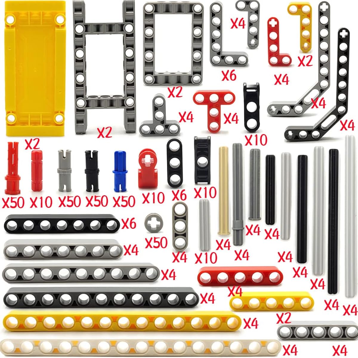 DSPITWOD Technic Parts Beam Axle Connector Brick Set - 420pcs Frame Lift Arm Beam for Technic Car STEM Building Blocks Toys