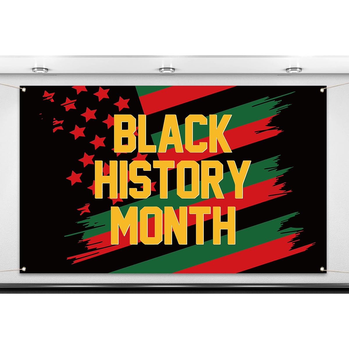 Nepnuser Black History Month Photo Booth Backdrop Afro African American National Holiday Party Decorations February Celebration Indoor Outdoor Wall Decor - 5.9x3.6ft