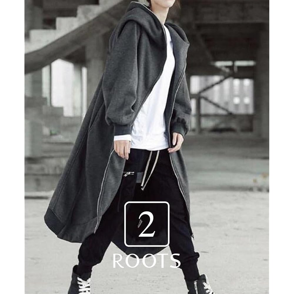 [Second Roots] Parka Full Zip Zipper Long Maxi Hooded Loose Pocket Casual Spring Autumn Women's 053A