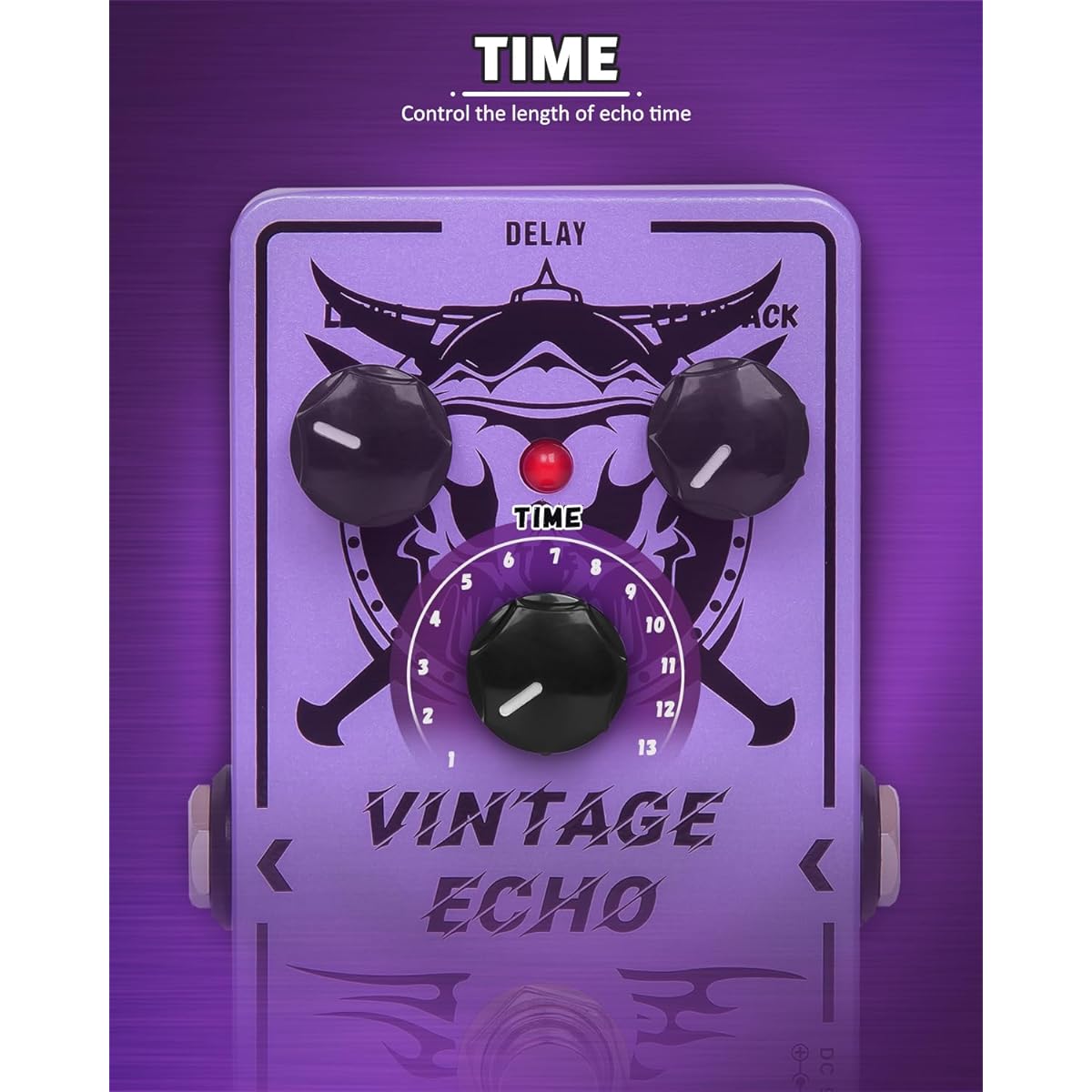 STRICH VINTAGE ECHO Guitar Delay Pedal, Analog Delay Guitar Effect Pedal Vintage True Bypass
