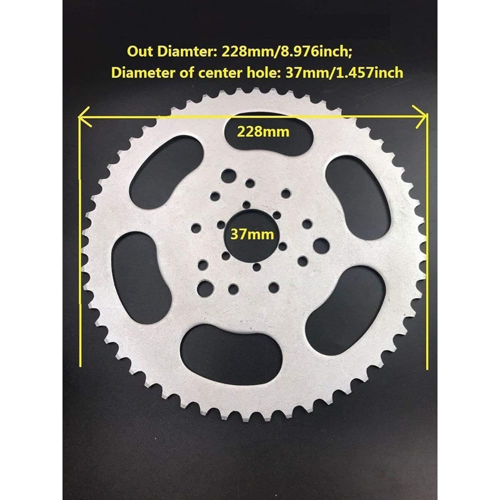 CDHPOWER Multifunctional 56 Teeth Sprocket for 415/415h Chain 2 Stroke Gas Engine Motor Gas Electric Bicycle
