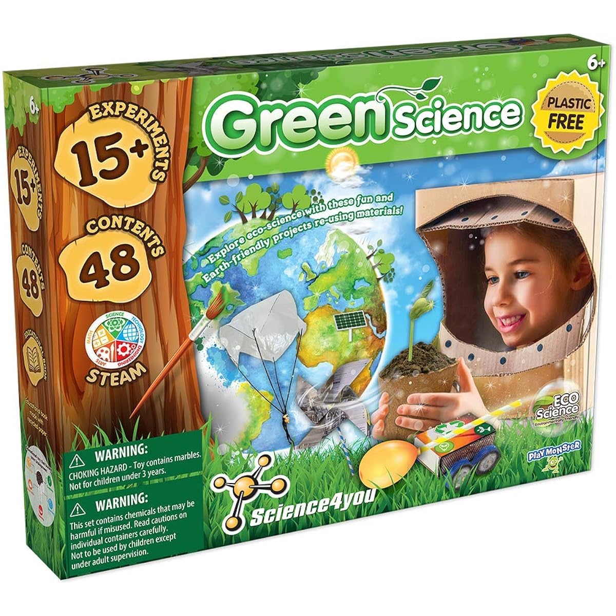 Science4you - Green Science - 15+ Experiments for Kids to Learn About Nature - Fun Educational Activities for Ages 6+