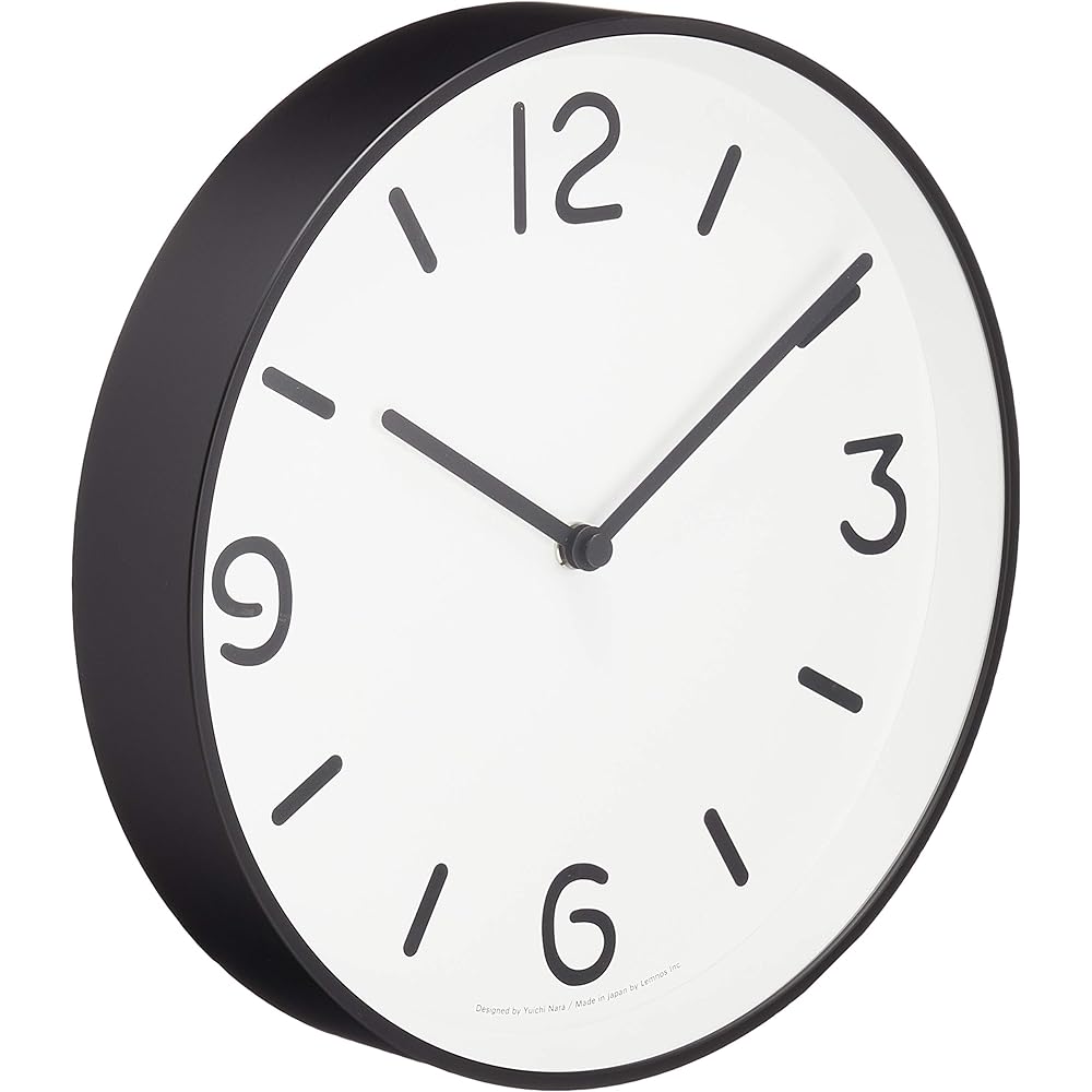 Lemnos Wall Clock Analog Aluminum Monoclock White MONO Clock LC10-20A WH Lemnos φ256×d46mm