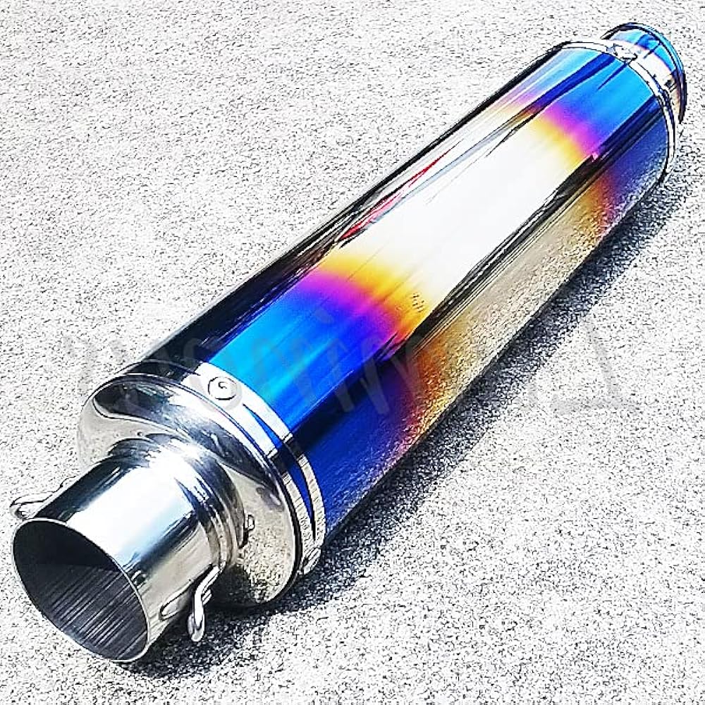 Titanium baked style slip-on muffler silencer 51mm 50.8mm Zephyr 400 Zephyr 750 Zephyr 1100 Balios ZR250A ZR250B ZRX400 ZRX1100 ZRX1200 Daegu Z1 Z2 Z900 750RS Z750FX KZ750D Z1000J Z1-R General purpose