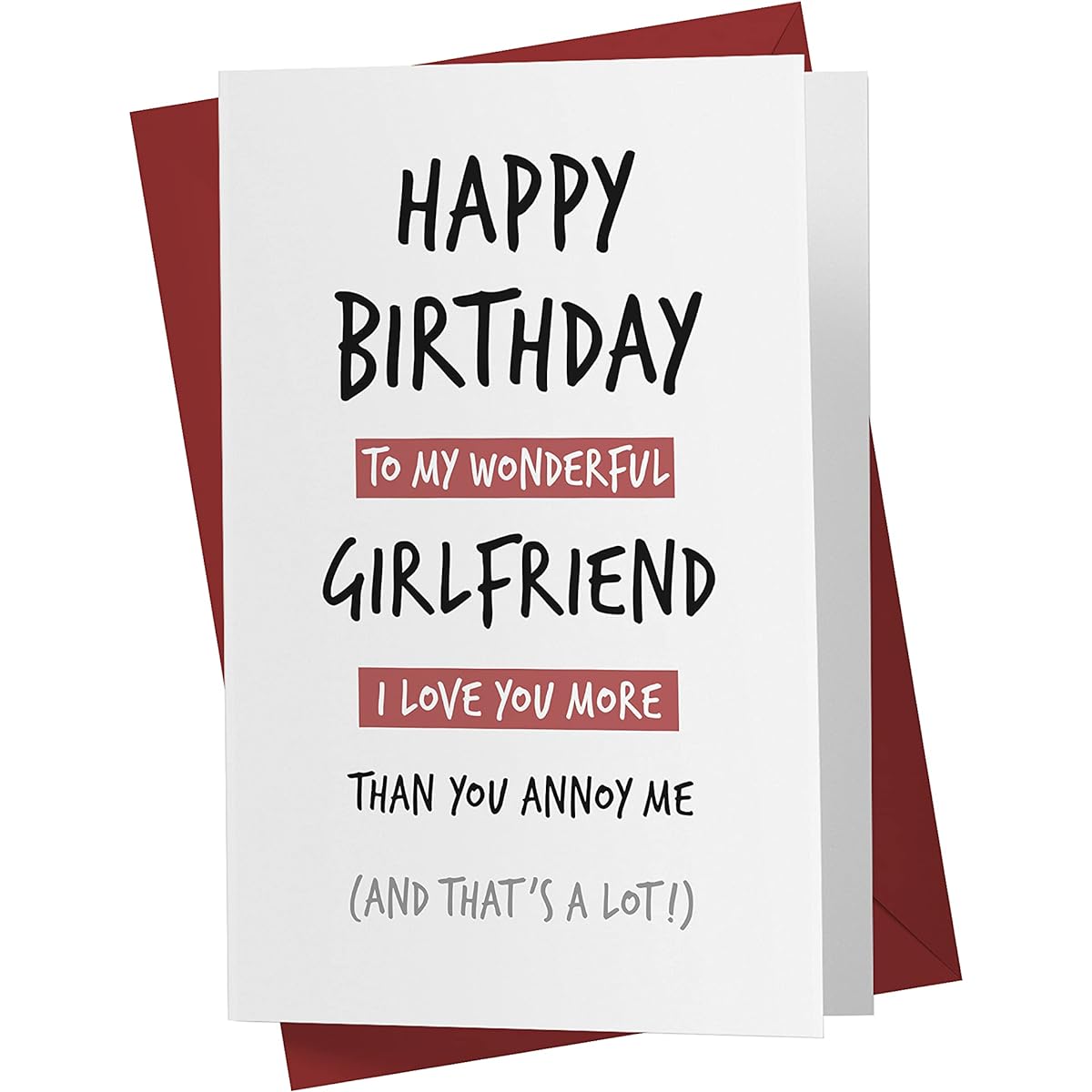 Sweet and Funny Birthday Cards for Girlfriend Large 5.5 x 8.5 Greeting Cards Girlfriend Birthday Cards Girlfriend Birthday Cards - Karto - More Than a Girlfriend