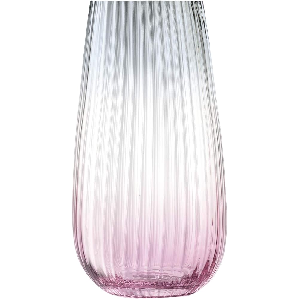 LSA DUSK VASE PINK/GREY W14.5xD14.5xH28cm