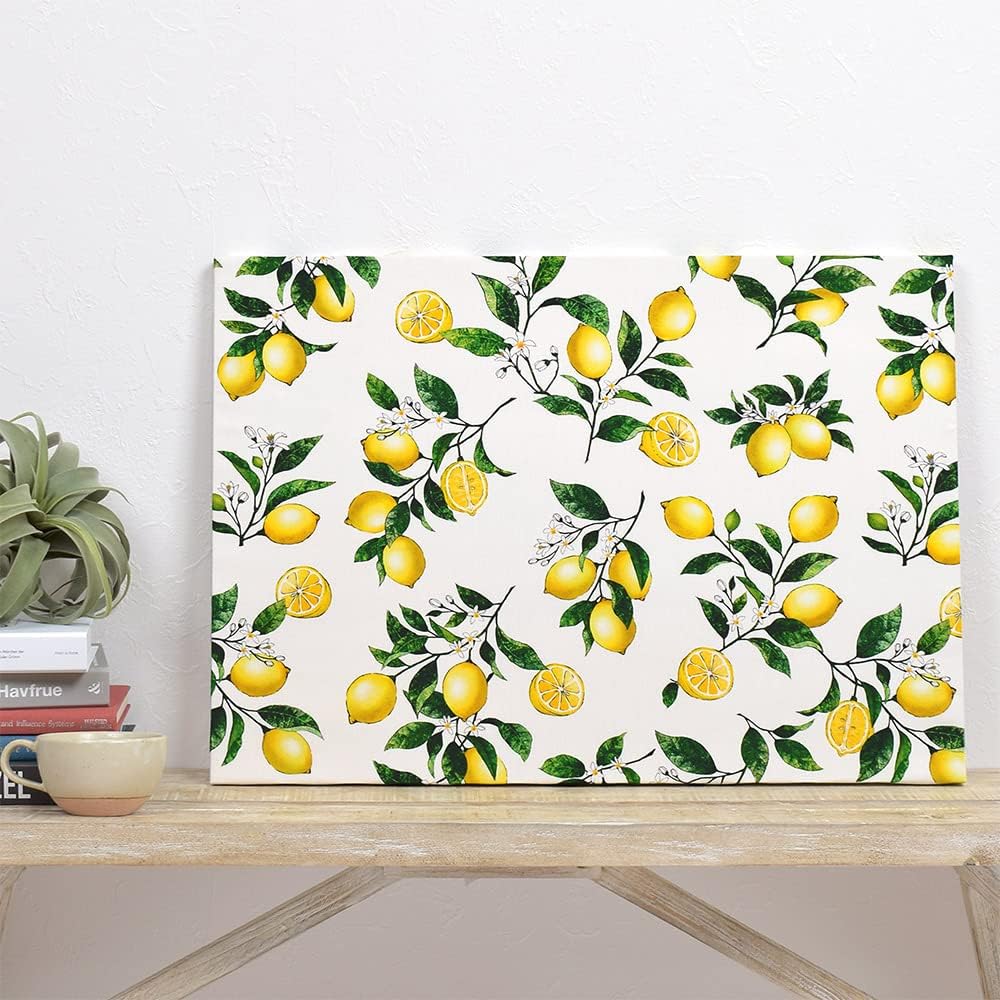 STYLE Decor Fabric Panel Scandinavian Cute Modern Interior Wall Hanging L Size 51.5cm x 73cm Citrus Lemon W4901820