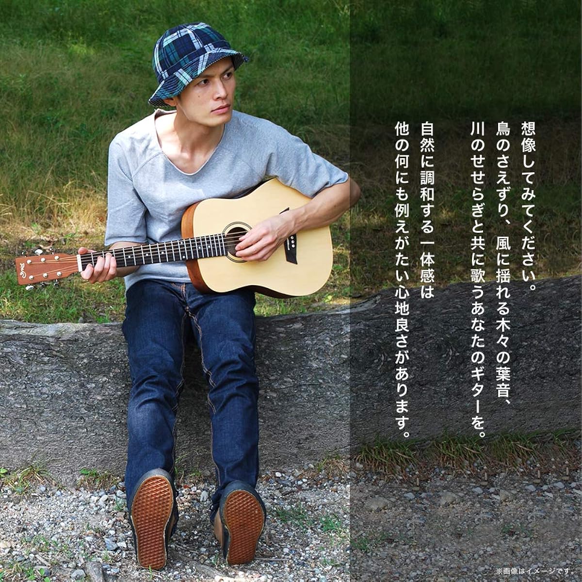 S.Yairi Acoustic Guitar Compact Acoustic Guitar for Left-Handed YM-02LH/MH Sakura Musical Instruments Original Beginner Set