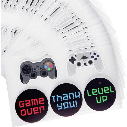 200 Pieces Video Game Controller Stickers Video Game Party Supplies Boys Birthday Party Decorations 5 Styles