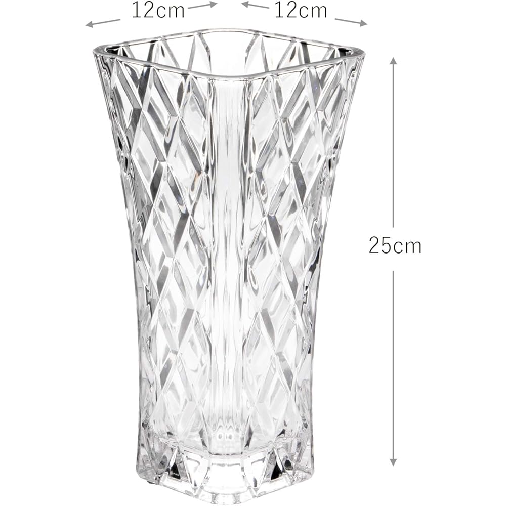 Toyo Sasaki Glass Flower Vase Clear Approx. 30 x 15.1 x 15.1 cm Vase Garnish Made in Japan P-26488-JAN 8 pieces