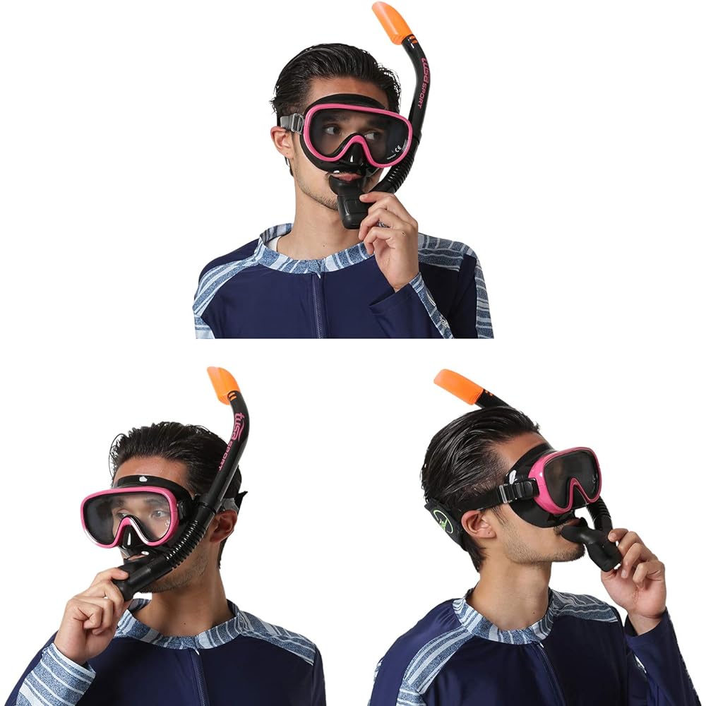 tusaSPORT Snorkeling Snorkel Mask 2 Piece Set Silicone UC0101
