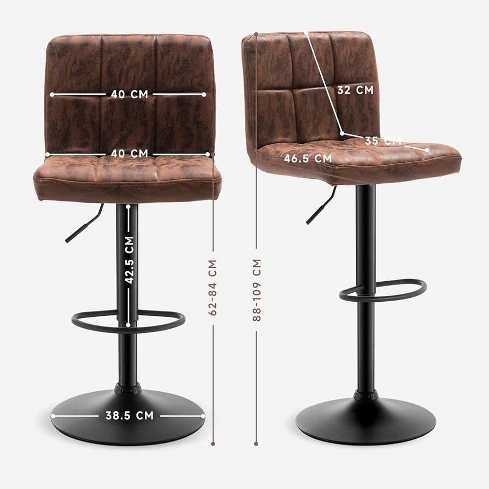 Danketuhl Leben Vintage Brown Bar Chair Counter Chair High Stool Lifting Modern Cafe Style Restaurant Chair Cheap