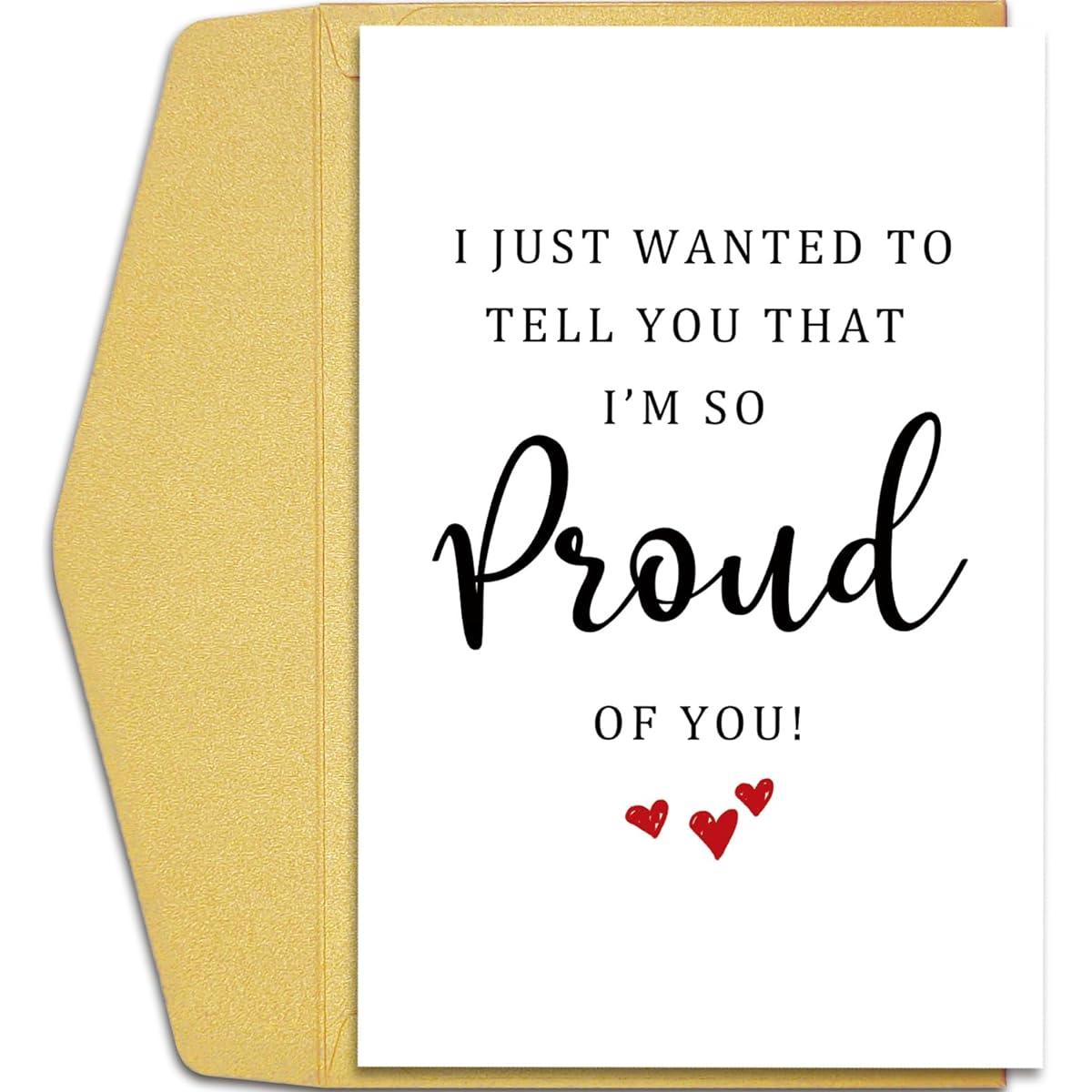 Qiliji So Proud Of You card, graduation card, congratulations card, well done card, new job card, promotion card, passed exam card, completed school card.