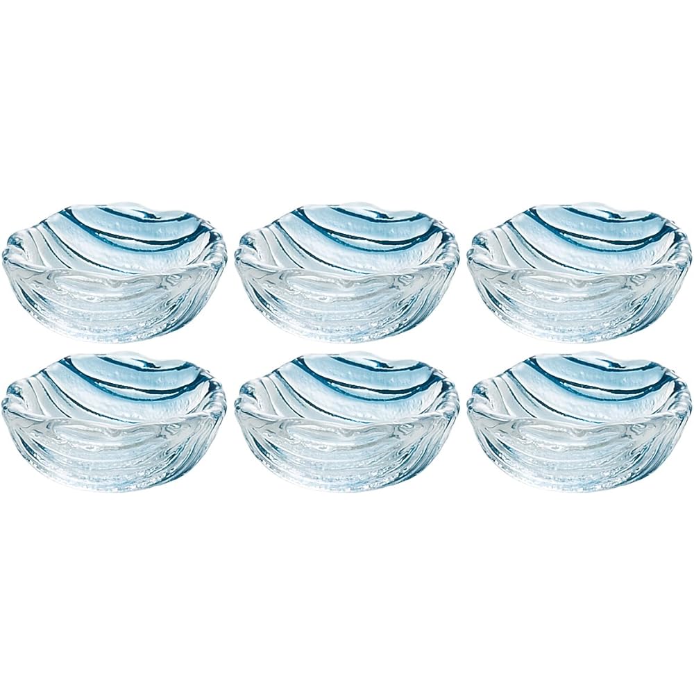Adelia Small Bowl, Clear, Maximum 15 x Height 6cm, Flowing Washing Bowl, Set of 3, Made in Japan F-70351