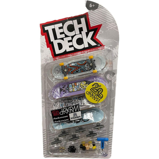 TECH DECK SK8shop Bonus Pack Mini Finger Skateboard Multipack 2022 Series (Dark Room (4 Pack)