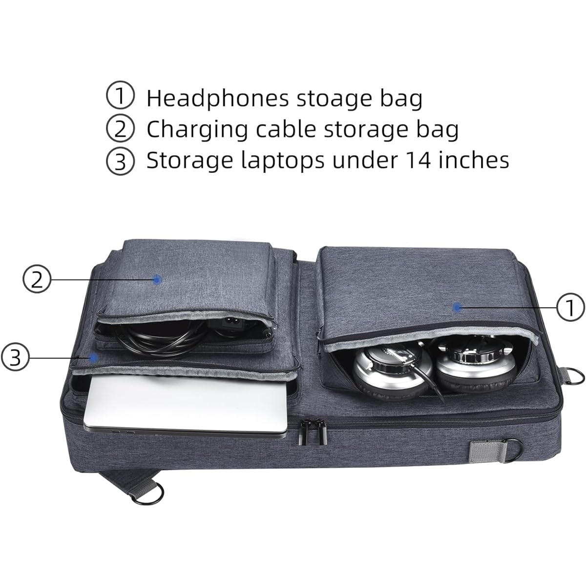 Hzycwgone Pioneer DJ DDJ-SR2/DDJ-SR Cover for Native Instruments Traktor Kontrol S4 Mk3 DJ Controller Carrying Travel Case Shoulder Bag Backpack for Headphones, Tablets, Cables, Accessories (Blue)