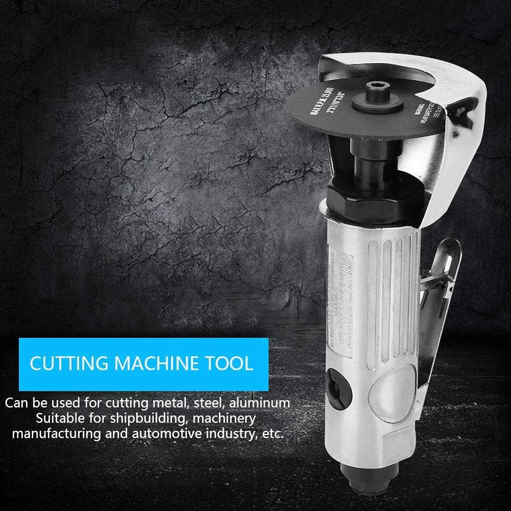 3 Inch Air Cut Off Tool 25000rpm 6-8kg/cm2 Adjustable Round High Speed Polishing Pad Air Cutter Pneumatic Cutting Machine Metal Cutting Shears(3")