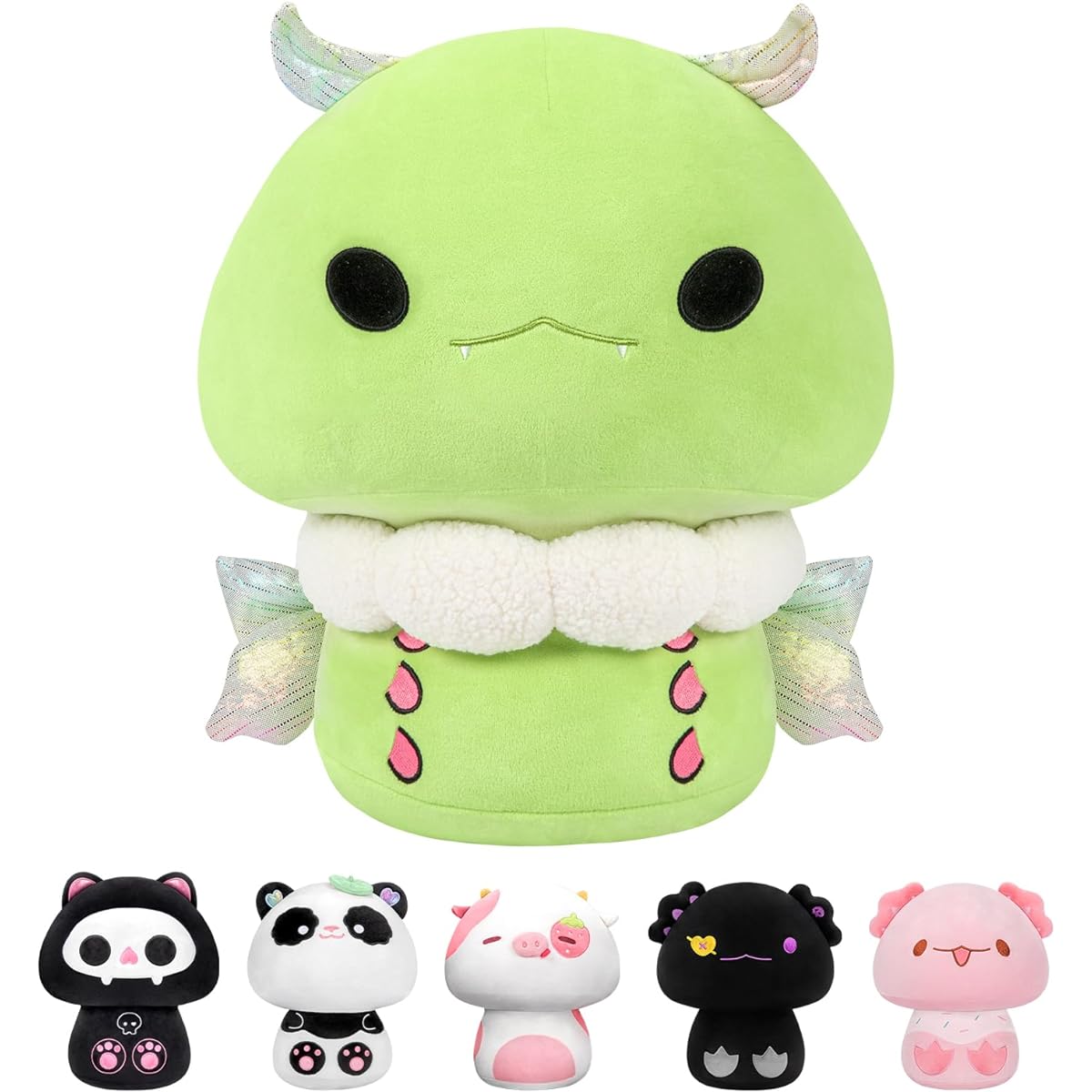 Mewaii 36cm Mushroom Plush Toy, Cute Luna Moth Stuffed Animal Pillow, Soft Stuffed Animal Squid Body Pillow, Moth Filled Animal Plush Toy Decoration Gift, for Girls Boys
