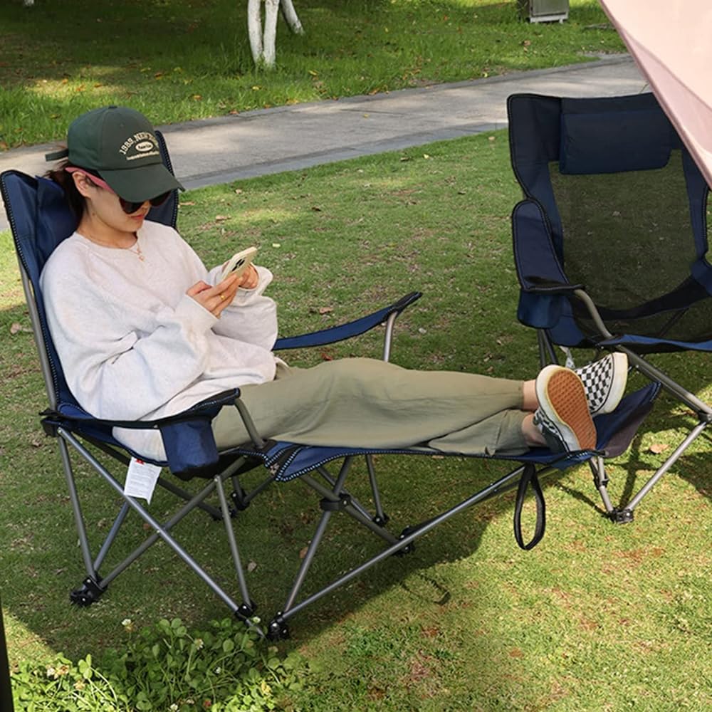 canittus produced by KEK Outdoor Chair, Foldable Beach Chair, Multifunctional Recliner, Lie down/Sit, Adjust freely, Load Capacity: 120KG, Camping Chair, Beach, Fishing, Includes Pillow, Indoor/Outdoor, Storage Bag Included (Brown)