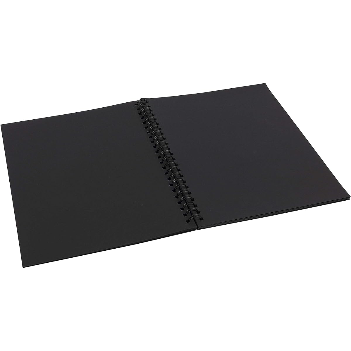 Creative Mark Midnight Black Paper Drawing & Sketch Pad, Spiral Bound 50 Sheets, 80lb (120gsm) for Use with Opaque Media, Pastels, and Metallic Inks [9" x 12"]