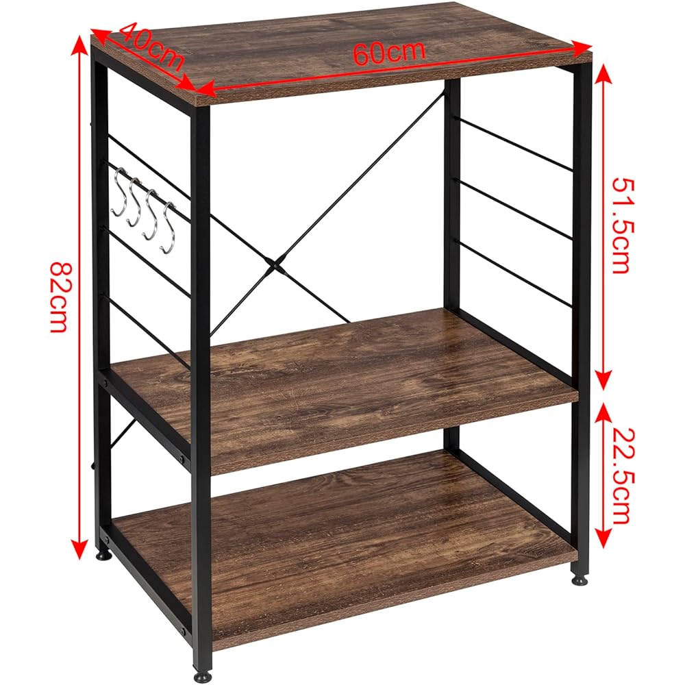 WOLTU Kitchen Rack Range Rack Cooktop Kitchen Wagon Range Board Kitchen Storage with 4 S-Rack RGB9309hov