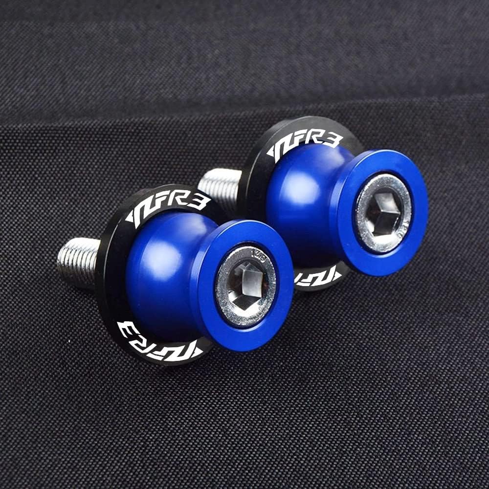Swingarm Spool Stand Screw Slider Motorcycle CNC Parts Aluminum 6MM Swingarm Spool Stand Screw Slider For YA-MA-HA YZF-R3 YZFR3 2015 2016 2017 2018 2019 2020 (Color : Blue)