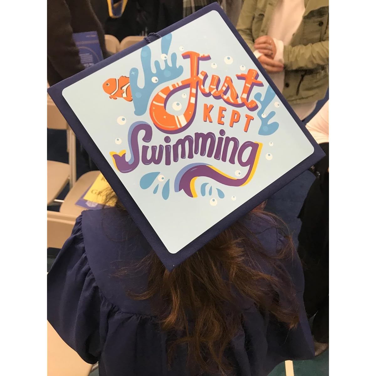 Tassel Topper Just Kept Swimming Graduation Cap Decor Graduation Cap