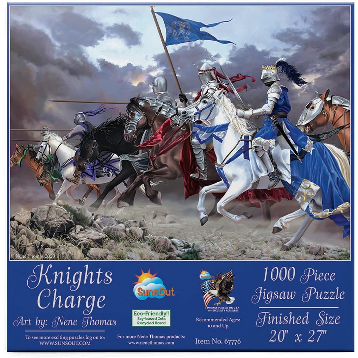 SUNSOUT INC Knights Charge 1000 Piece Jigsaw Puzzle Author: NeNe Thomas