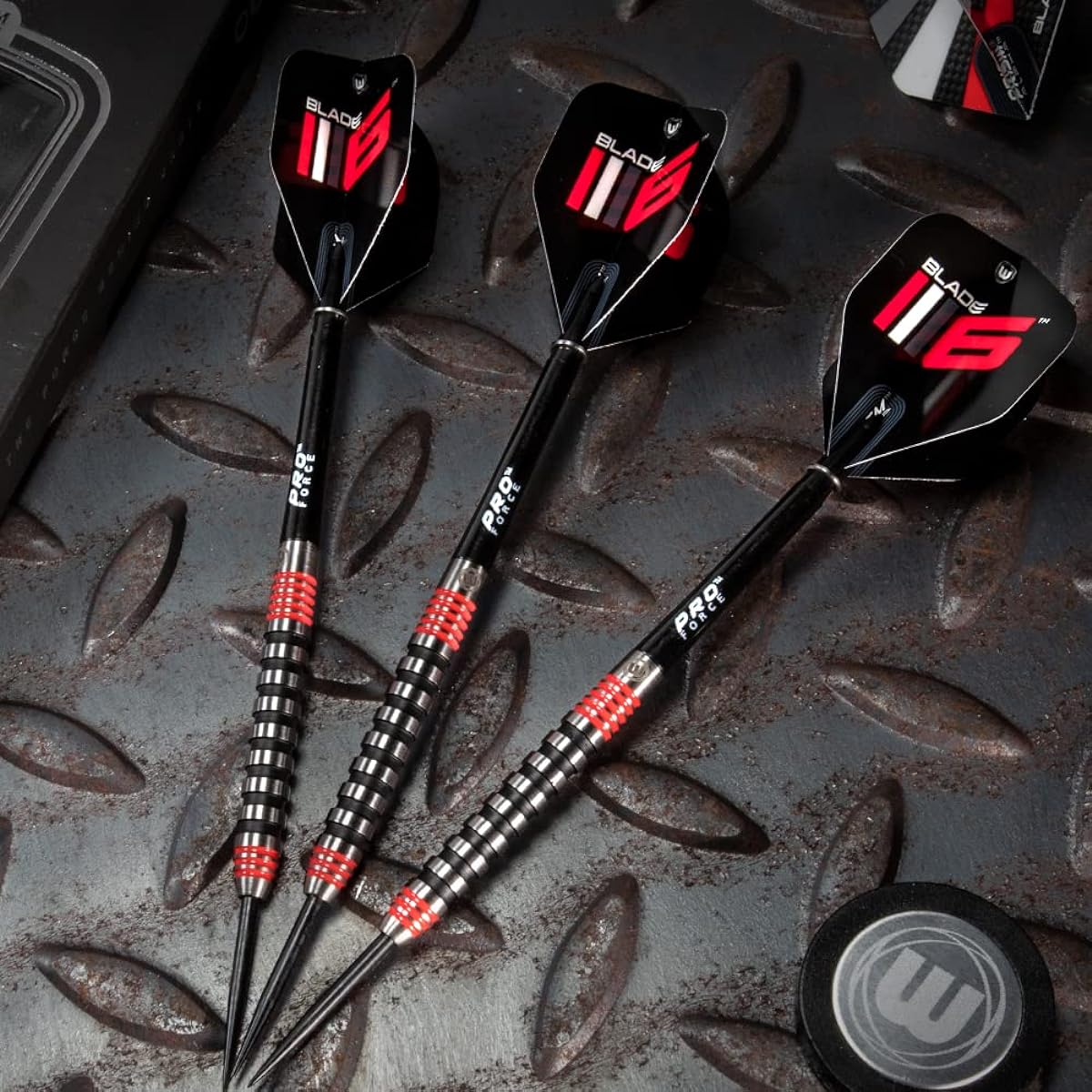 WINMAU Advance 500 Series Professional Tungsten Steel Tip Dart Set Flight and Shaft (Stem)