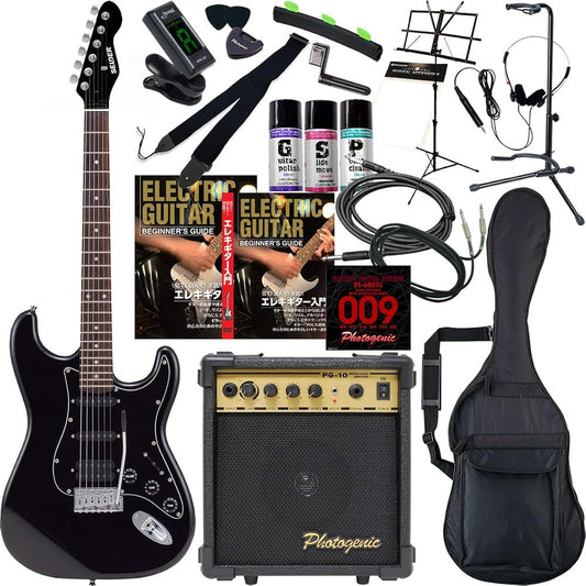 SELDER Electric Guitar Stratocaster Type STH-20 Beginner 20-piece Set /HBK(9707003300)