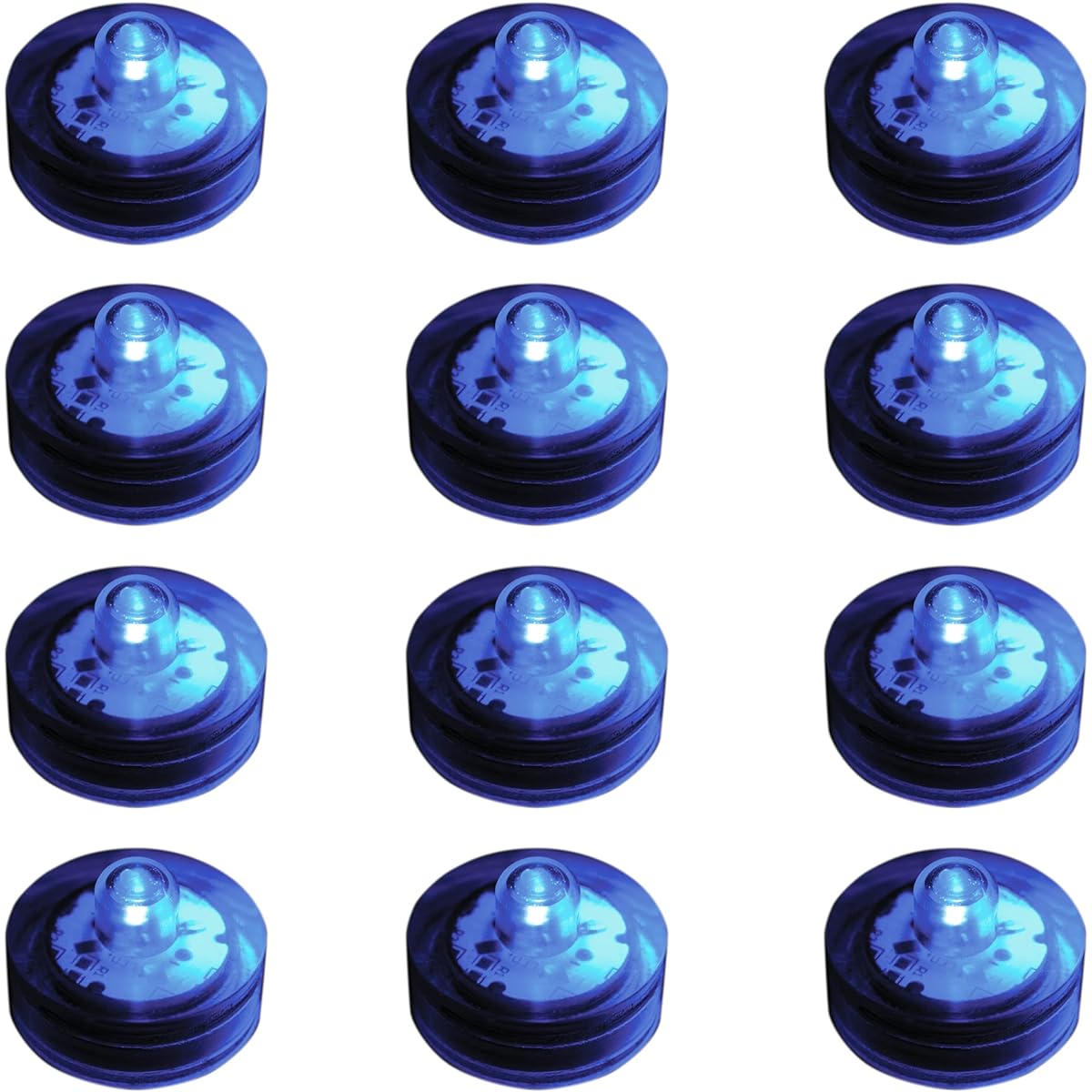 LumaBase Table Top Vase Bowl Lighting LED Battery Powered Underwater Light Blue 12 Count