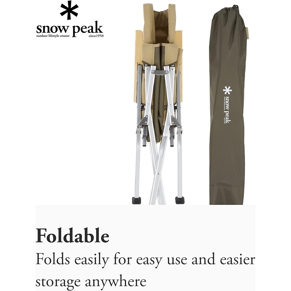 Snow Peak Low Chair Khaki Pair Set Chair Camping Outdoor