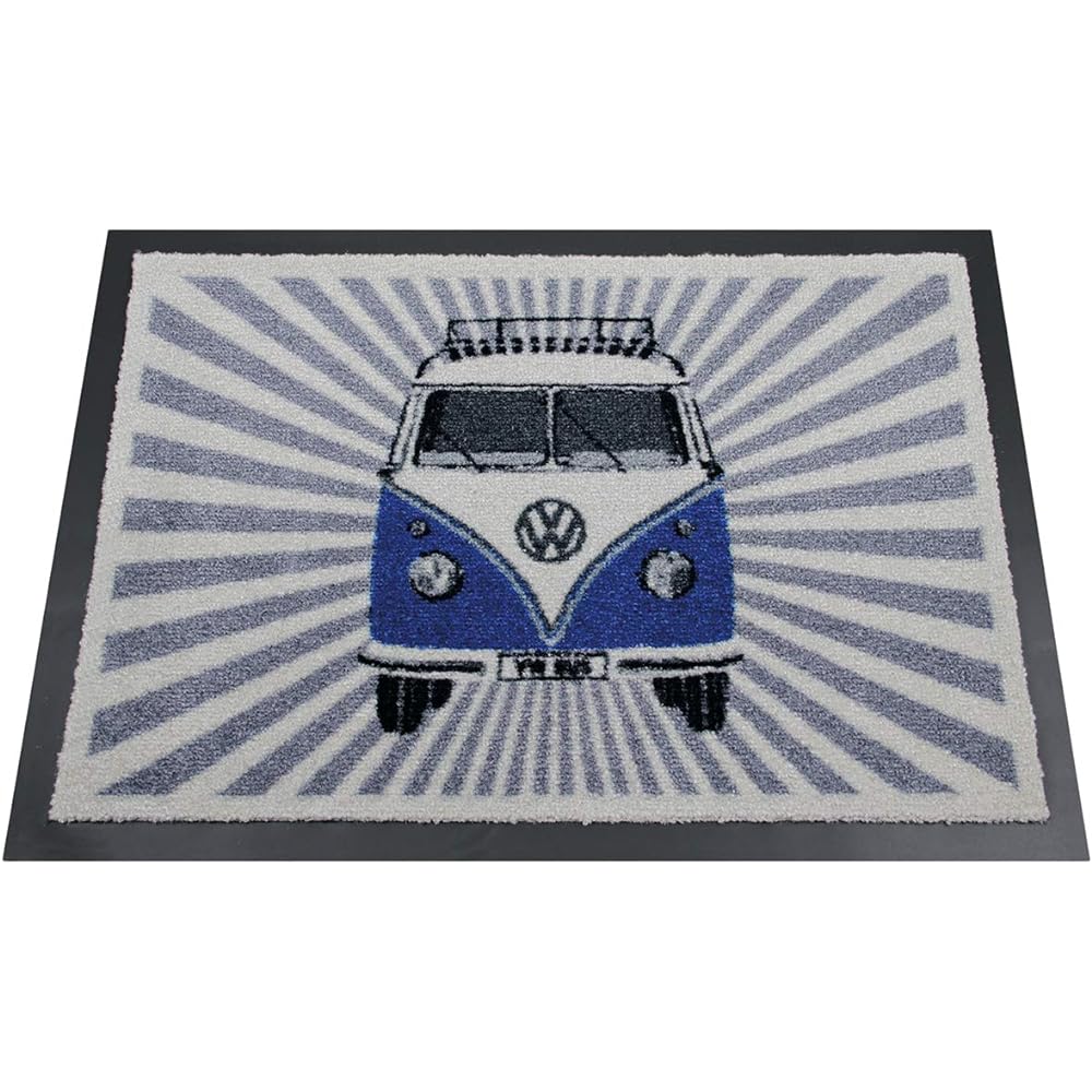 VW Collection T1 Bus Door Mat Samba Stripe Red BUDM11