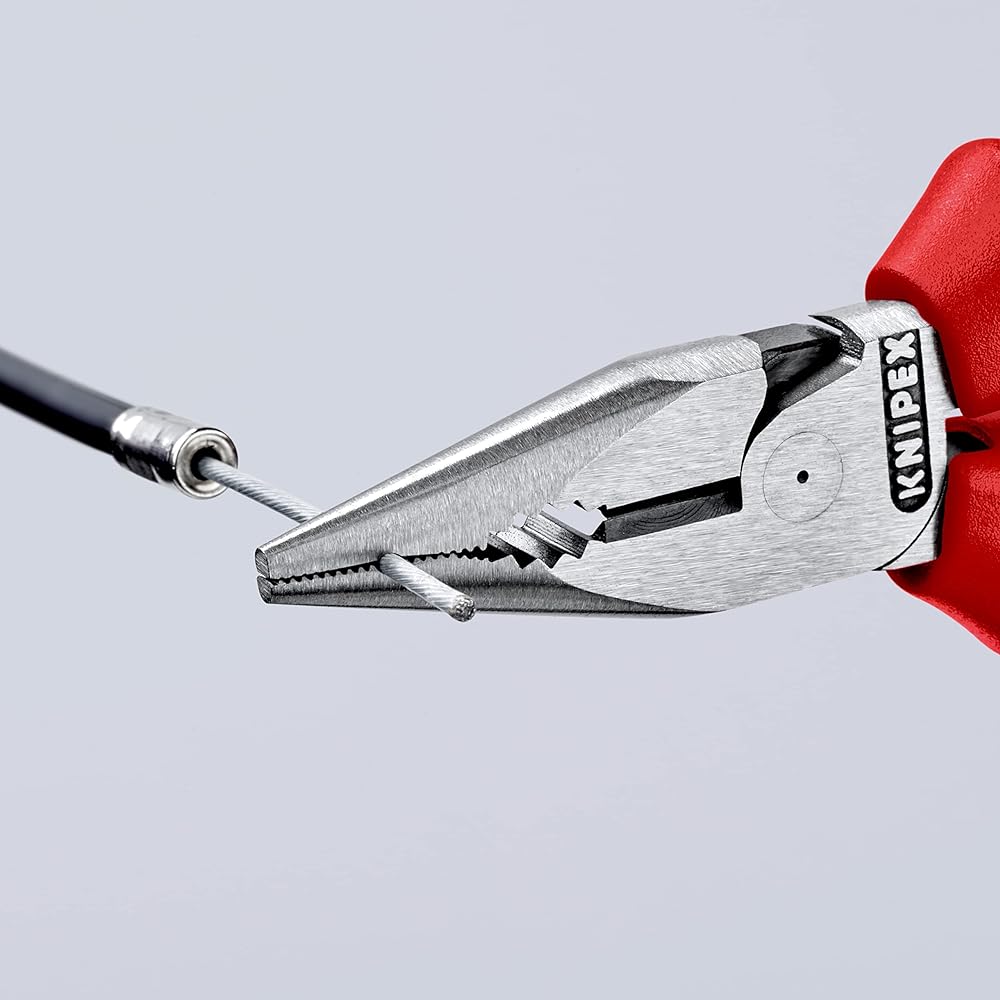 KNIPEX 0822-145TBK Needle Nose Pliers Fall Prevention (BK)