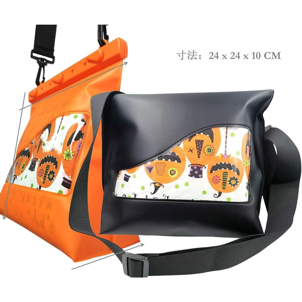 Igreeman 2 Pack Waterproof Shoulder Dry Bag 2 Pack Fluorescent Waterproof Universal Mobile Phone Bag Floating Dry Sack Set for Beach, Kayaking, Boating, Swimming, Diving, Fishing, Camping
