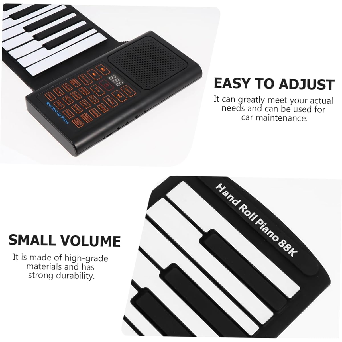 Vaguelly 88 Roll Piano Silicon Piano Keyboard Soft Keyboard Piano Kids Keyboard Piano Childs Piano Silicon Keyboard Piano Child Silica Gel Portable Piano Mat