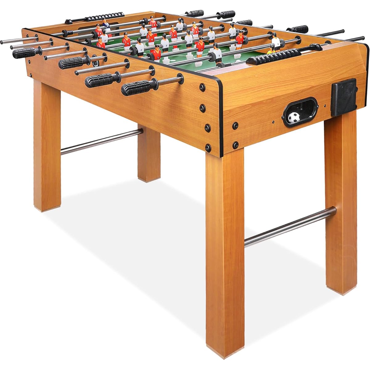 BBnote 48 Inch Competition Size Soccer Table Home Arcade Table Football Game Room Arcade with 2 Balls 2 Cup Gold Game Machine Suitable for Adults and Kids