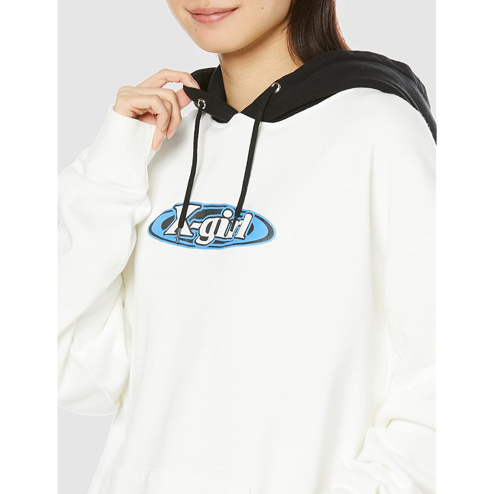 [X-Girl] Hooded Sweatshirt FOAM PRINT OVAL LOGO SWEAT HOODIE Women's