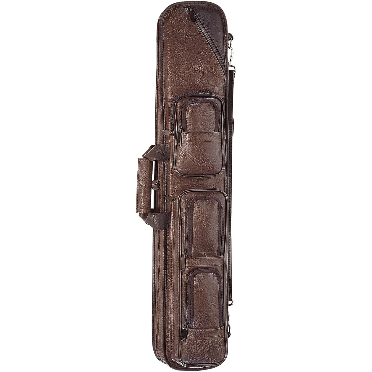 Pro Series LC5 Premium Soft Brown Leather Pool Cue Case - Brown