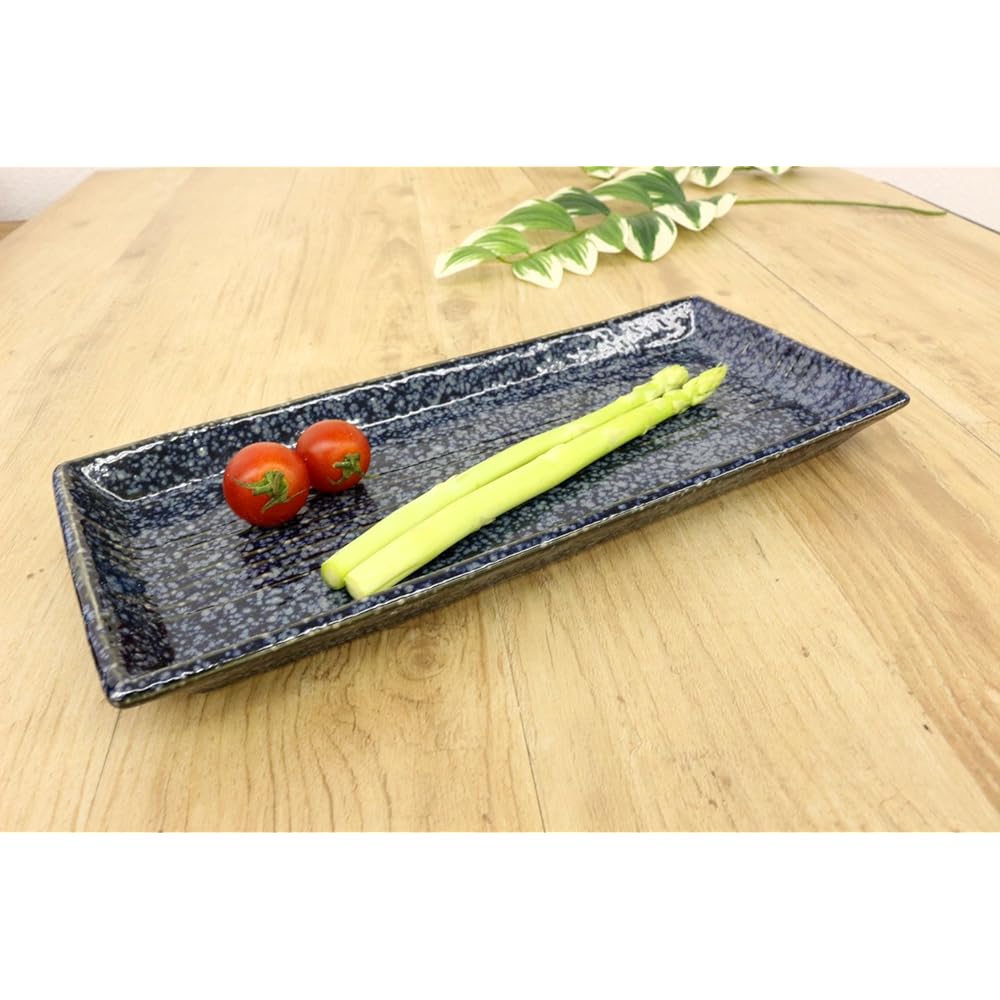 [Commercial Set] Mino Ware Japanese Cafe Series Saury Square Plate Shin Awayuki Set of 10