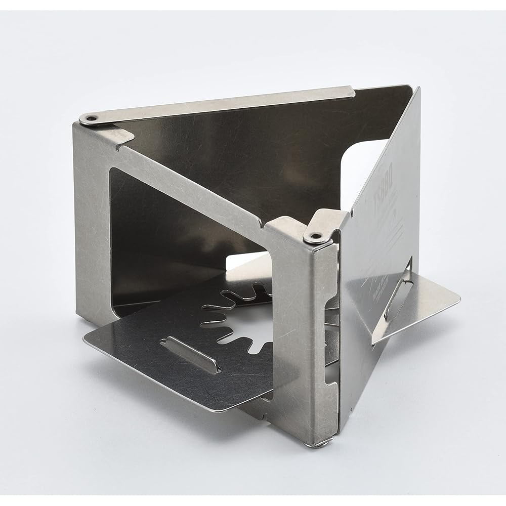 TSBBQ Pure Titanium Card Stove TSBBQ-028 [Made in Tsubame-Sanjo] Business card-sized assembly stove! Weighs only about 66g! Smallest & thinnest!