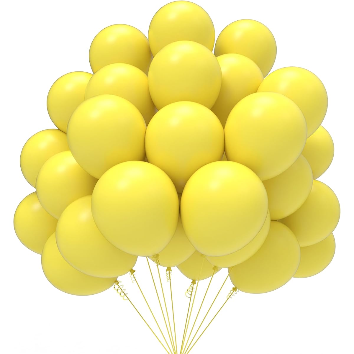 JOYYPOP Yellow Balloons, 100pcs Yellow Party Latex Balloons, 12inch Yellow Latex Balloons Sunflower Carnival Bee Birthday Baby Shower Anniversary Party Decorations
