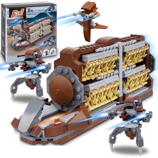 36 Piece Battle Soldier Army Clang Platoon Attack Aircraft Building Set Compatible with Lego Starfighter Toy Building Blocks Ages 8-16 (689 Pieces)