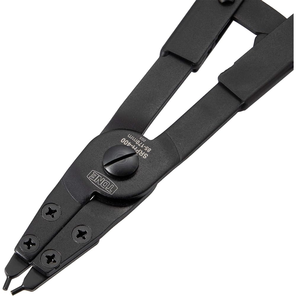 TONE Snap Ring Pliers (Straight Type/For Holes) SRPH-400 Red 85-170mm