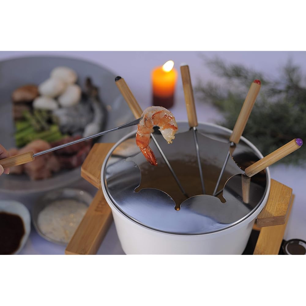 Princess Table Fondue & Fry Pure TableFondue&FryPure Tabletop Electric Pot Cheese Fondue Fryer Boiling Baking Stylish Popular Ceramic Present Gift Chocolate