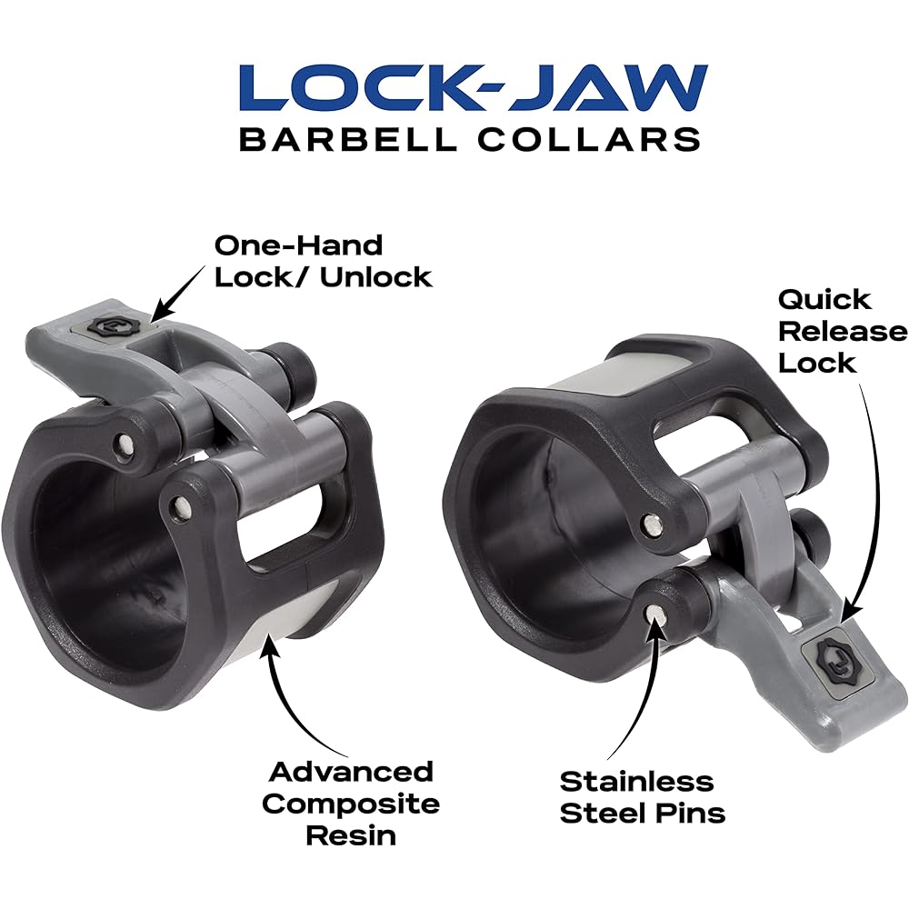 Lock-Jaw HEX 50mm/2" Olympic Barbell Collar Quick Release Barbell Clamp